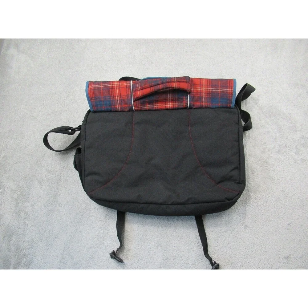 High Sierra Crossbody Laptop Bag Tank Messenger Plaid Flannel Red/Blue 18